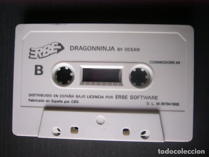Videojuegos y consolas: DRAGON NINJA (DRAGONNINJA). ERBE. COMMODORE 64. C64. - Foto 2