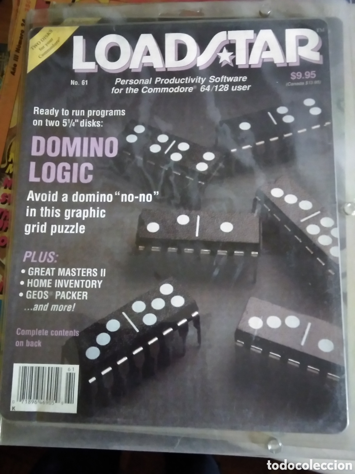Videojuegos y consolas: Loadstar 61 software commodore 64/128 User incluye dos disquetes flexibles - Foto 1