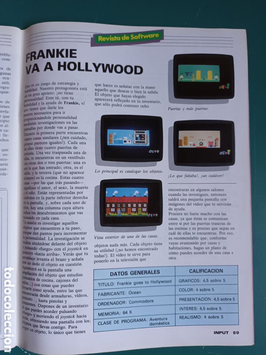 Videojuegos y consolas: INPUT Commodore N&deg; 2 A&ntilde;o 1985 Paul McCartney, Broad Street - Foto 4