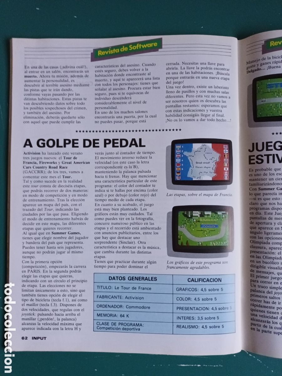 Videojuegos y consolas: INPUT Commodore N&deg; 2 A&ntilde;o 1985 Paul McCartney, Broad Street - Foto 6