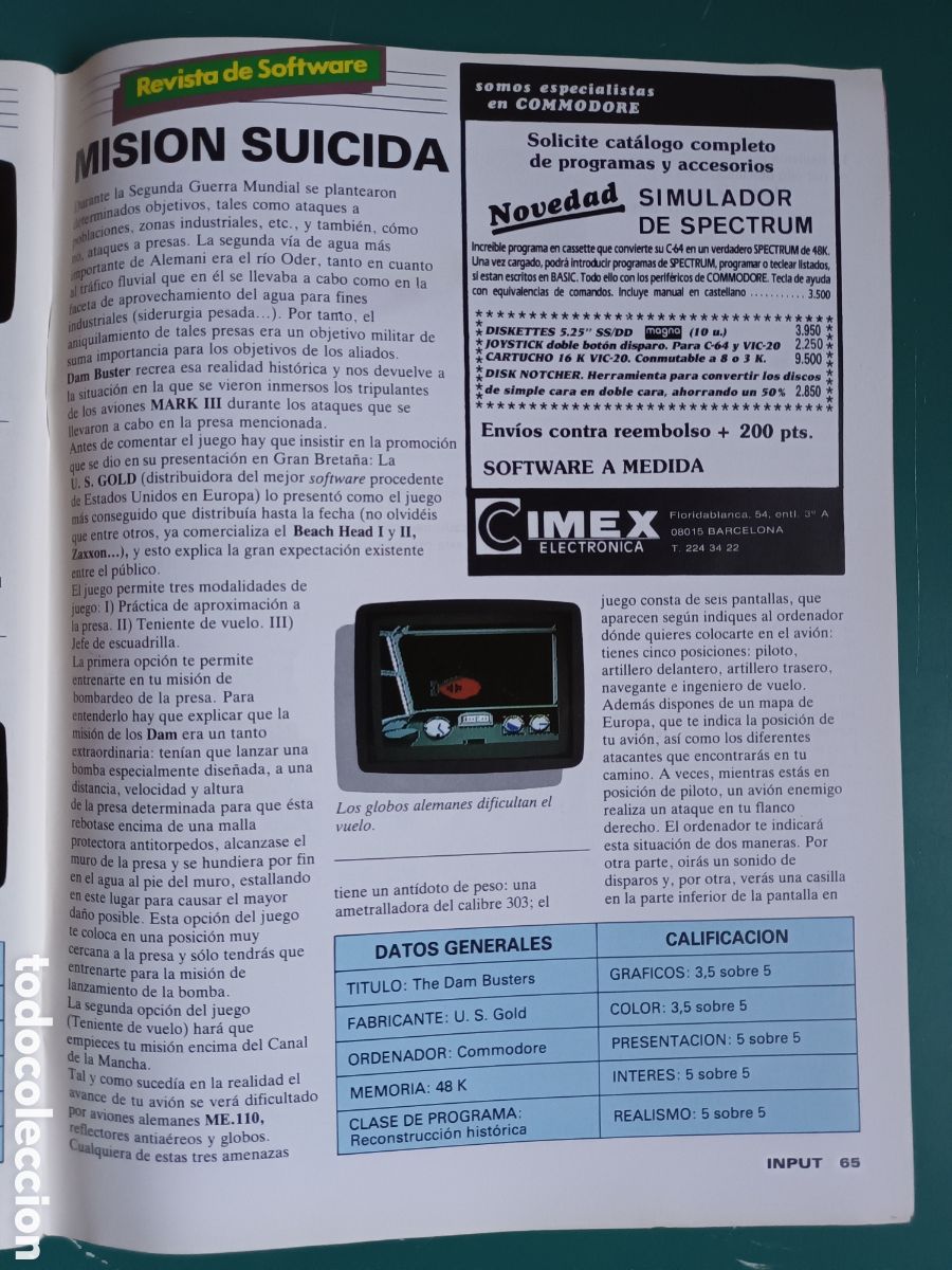 Videojuegos y consolas: INPUT Commodore N&deg; 2 A&ntilde;o 1985 Paul McCartney, Broad Street - Foto 11