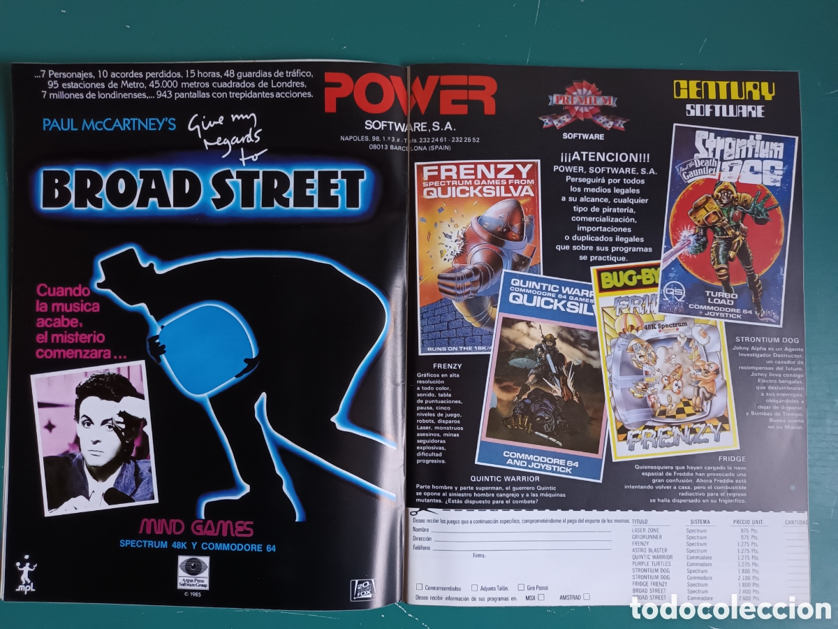 Videojuegos y consolas: INPUT Commodore N&deg; 2 A&ntilde;o 1985 Paul McCartney, Broad Street - Foto 17