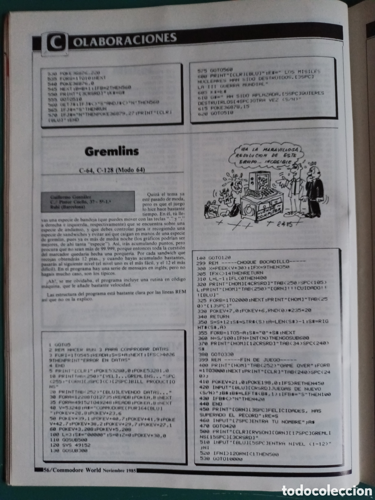 Videojuegos y consolas: Commodore World N&deg; 20 A&ntilde;o 1985 - Foto 17