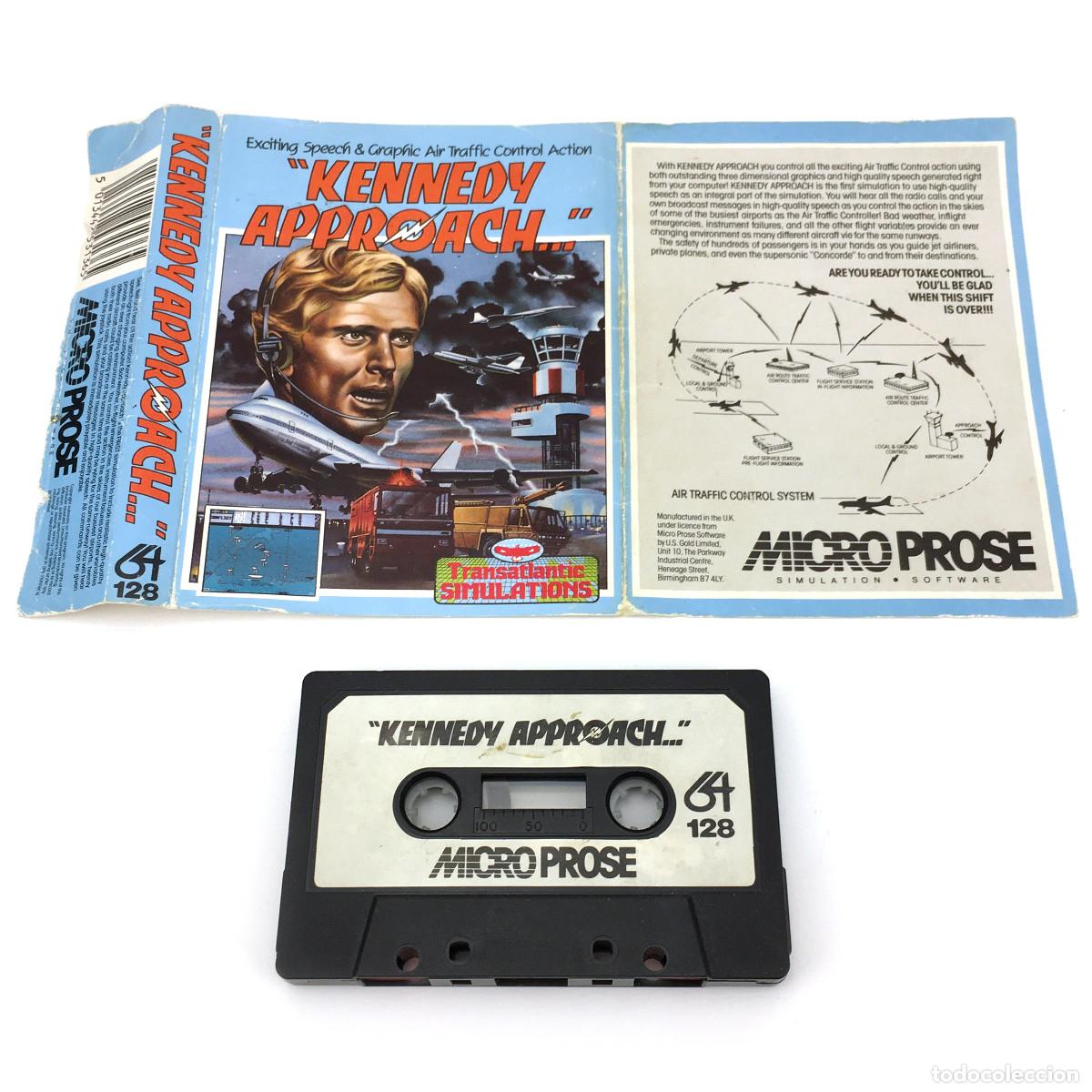 Videojuegos y consolas: KENNEDY APPROACH / MICROPROSE 1985 TRANSATLANTIC Simulation Flight CBM COMMODORE 64 128 C64 CASSETTE - Foto 2