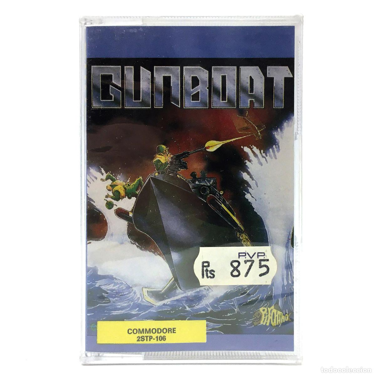 Videojuegos y consolas: GUNBOAT Precintado SYSTEM 4 PIRANHA FIVE WAYS SOFTWARE BASE NAVAL CBM COMMODORE 64 128 C64 CASSETTE - Foto 1