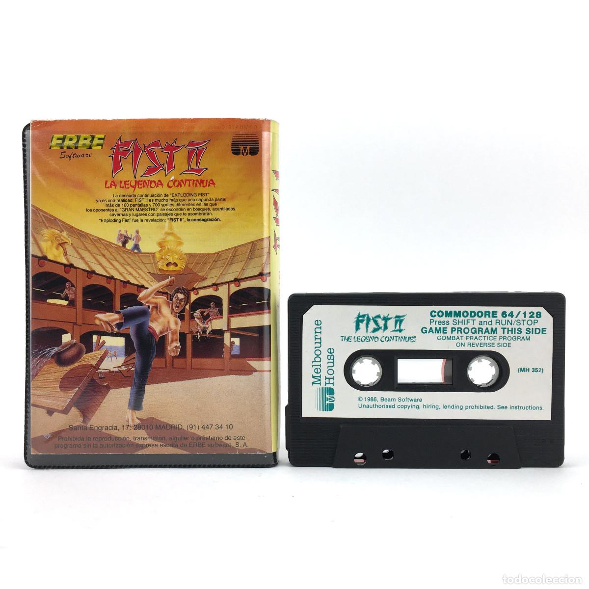 Videojuegos y consolas: FIST II LA LEYENDA CONTINUA / ESTUCHE ERBE KUNG FU EXPLODING NINJA CBM COMMODORE 64 128 C64 CASSETTE - Foto 2