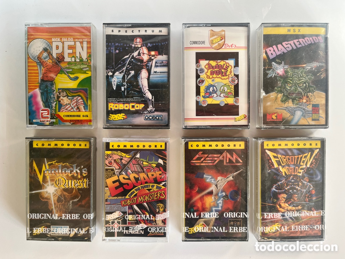 Videojuegos y consolas: Colecci&oacute;n 8 juegos cassete precintados - Foto 1