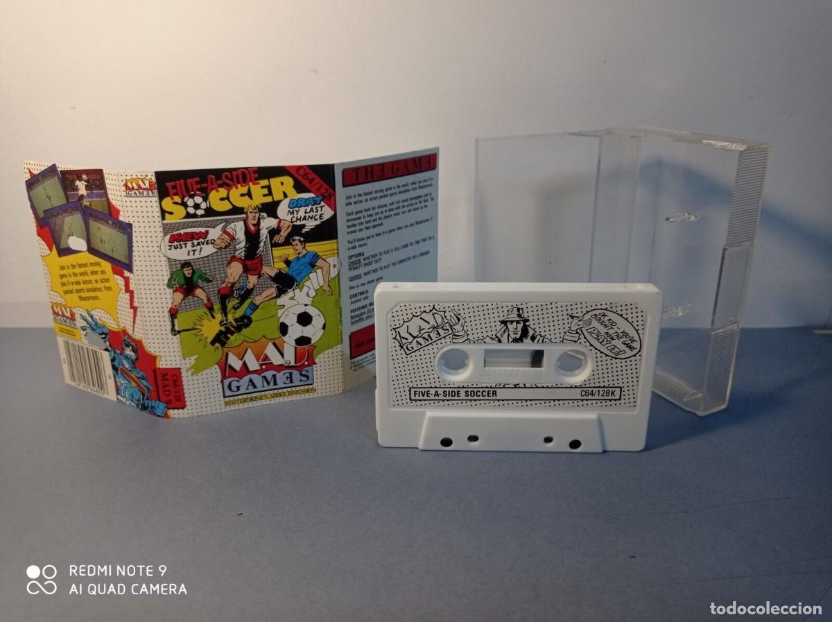 Videojuegos y consolas: Juego Commodore&nbsp; Five a side soccer ( Caja cassete ) 1985 Mad Games - Foto 2