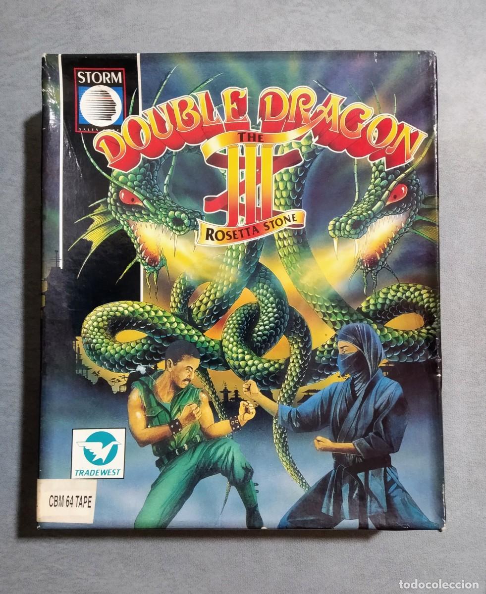 Videojuegos y consolas: DOUBLE DRAGON III: THE ROSETTA STONE + RODLAND. STORM SOFTWARE. COMMODORE 64. C64 - Foto 1