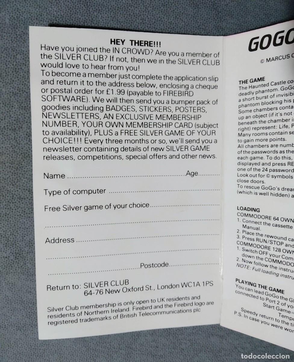 Videojuegos y consolas: GOGO: THE GHOST. FIREBIRD. COMMODORE 64. C64 - Foto 7