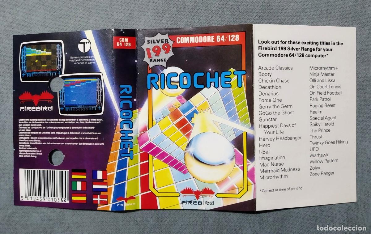 Videojuegos y consolas: RICOCHET. FIREBIRD. COMMODORE 64. C64 - Foto 4