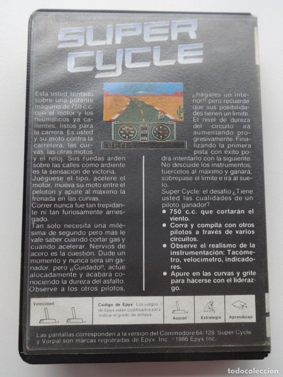 Videojuegos y consolas: SUPER CYCLE EPYX COMMODORE 64 C64 CBM 64 - Foto 3