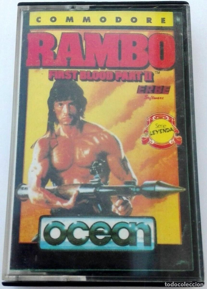 Videojuegos y consolas: RAMBO FIRST BLOOD PART II STALLONE COMMODORE 64 CBM 64 C64 - Foto 1