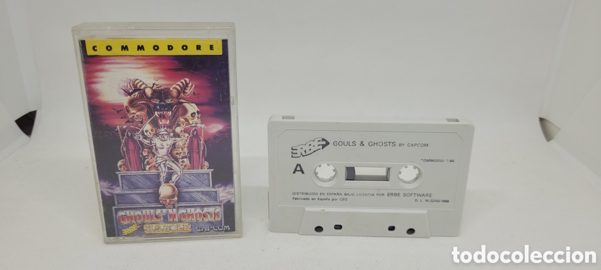 Videojuegos y consolas: JUEGO COMMODORE GHOULSN GHOSTS. ERBE. CAPCOM.VERSI&Oacute;N ESPA&Ntilde;OLA. FABRICADO EN ESPA&Ntilde;A. - Foto 4