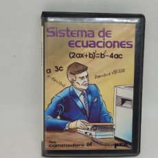Videojuegos y Consolas: JUEGO COMMODORE SISTEMA DE ECUACIONES. RARO. AÑOS 80. VERSION ESPAÑOLA.