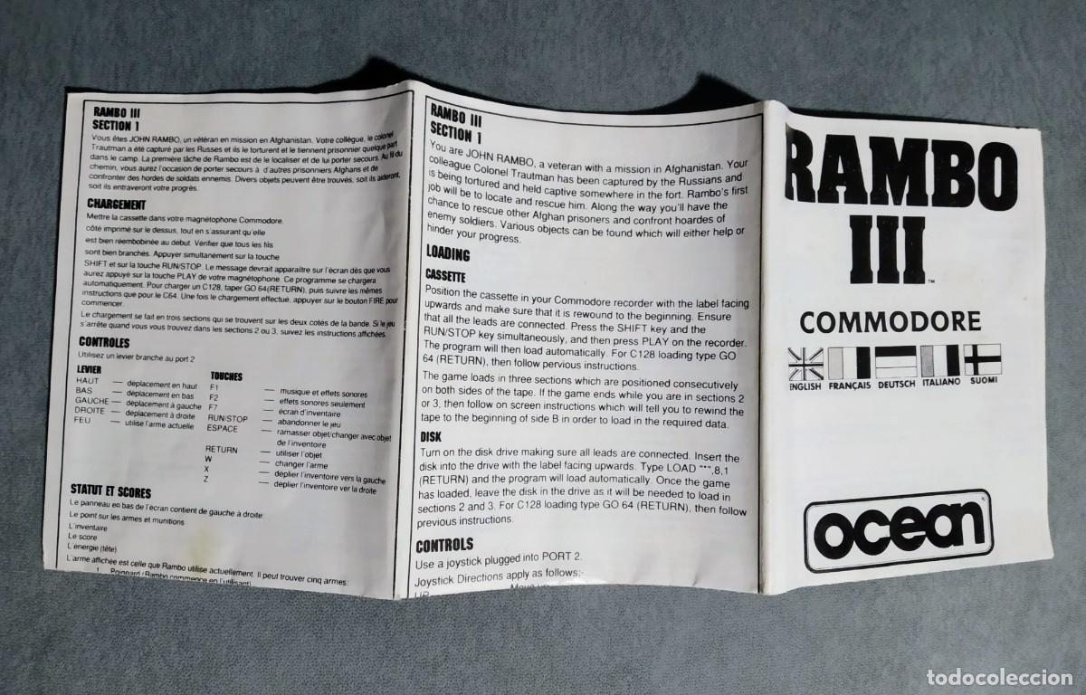 Videojuegos y consolas: RAMBO III. OCEAN. COMMODORE 64. C64 - Foto 9