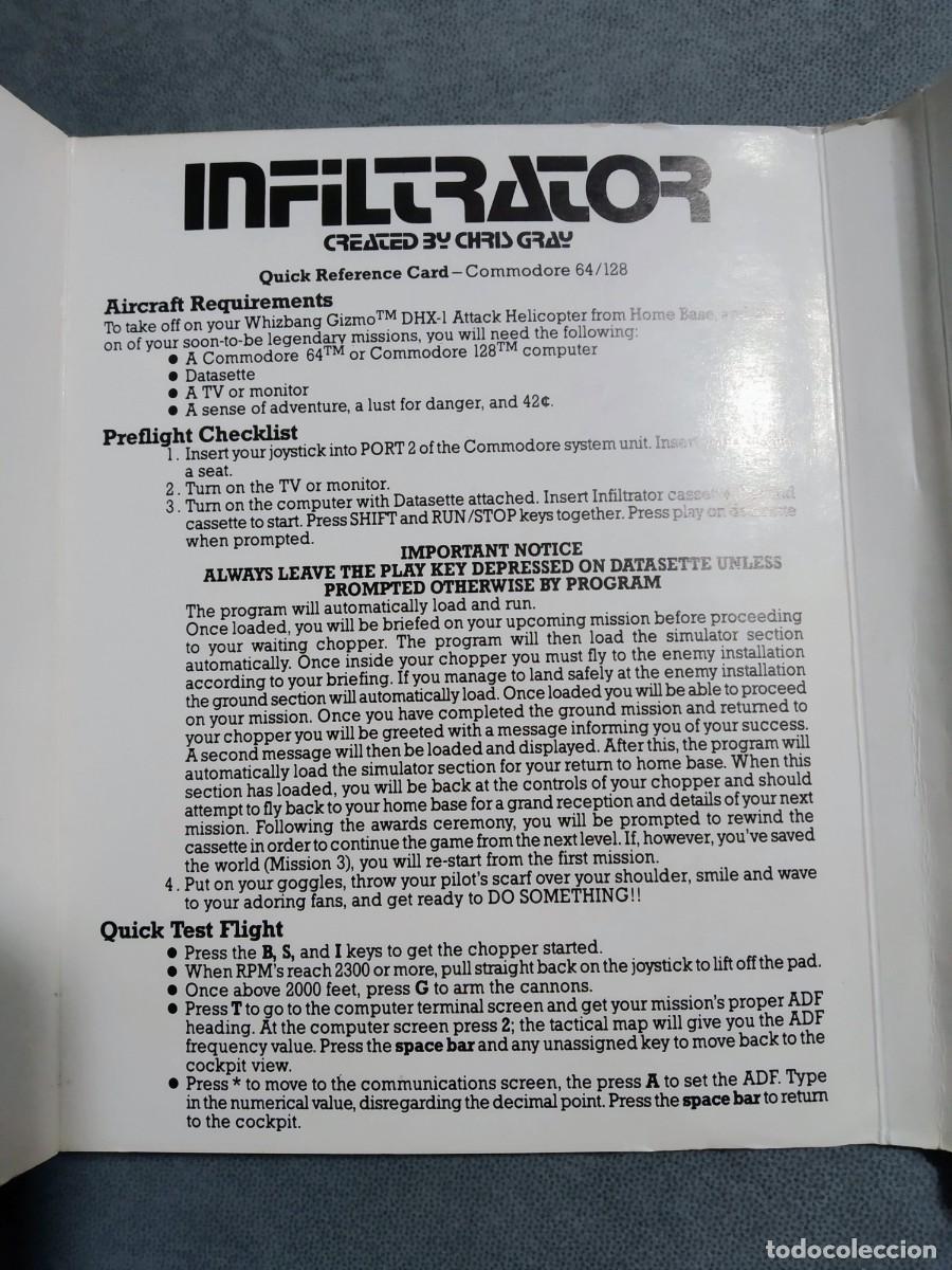 Videojuegos y consolas: INFILTRATOR. US GOLD. COMMODORE 64. C64 - Foto 10