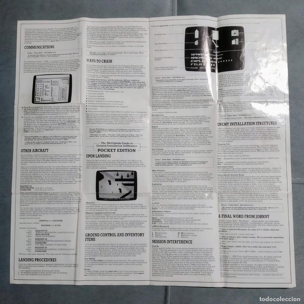 Videojuegos y consolas: INFILTRATOR. US GOLD. COMMODORE 64. C64 - Foto 14