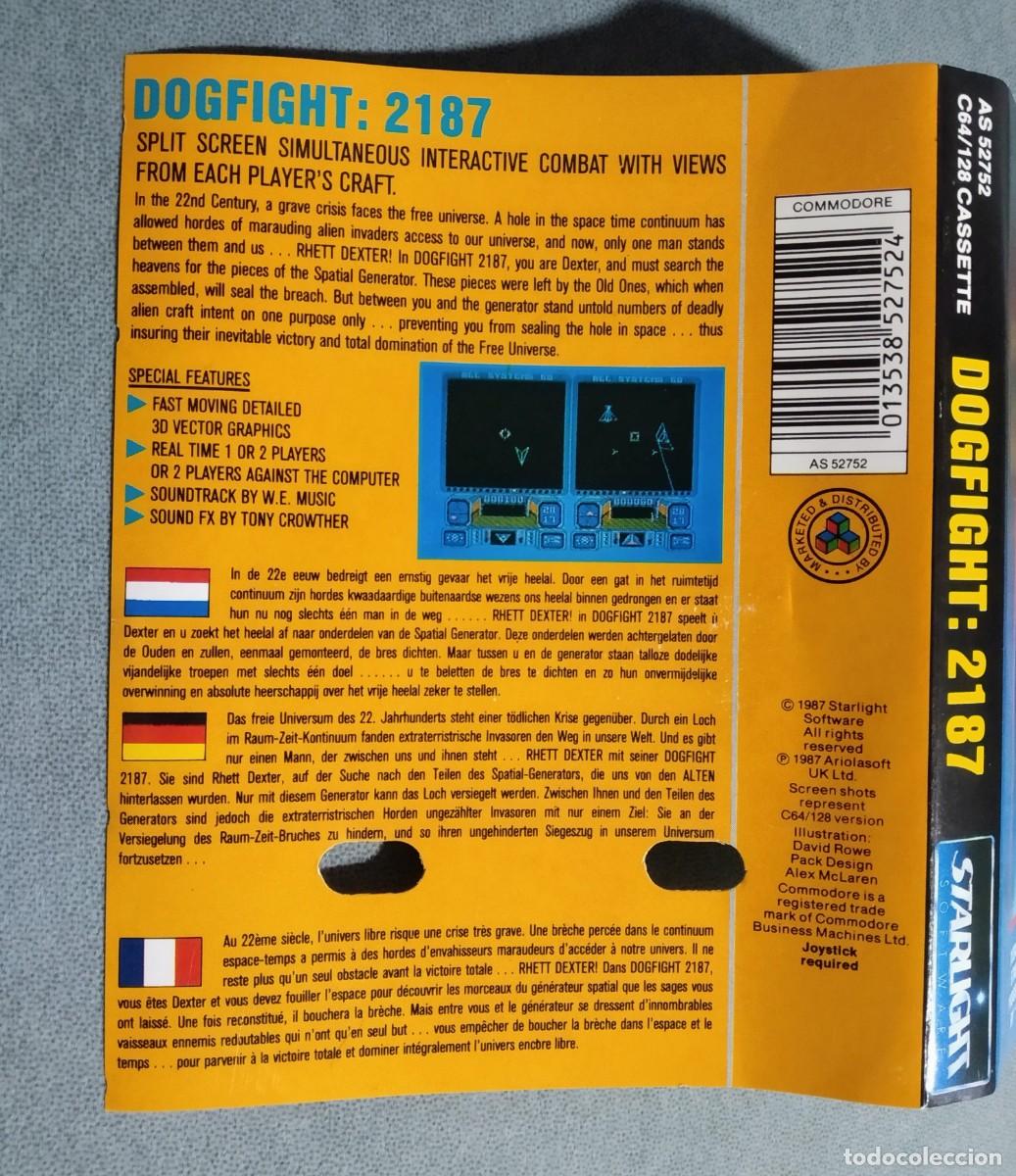 Videojuegos y consolas: DOGFIGHT 2187. STARLIGHT SOFTWARE. COMMODORE 64. C64 - Foto 6
