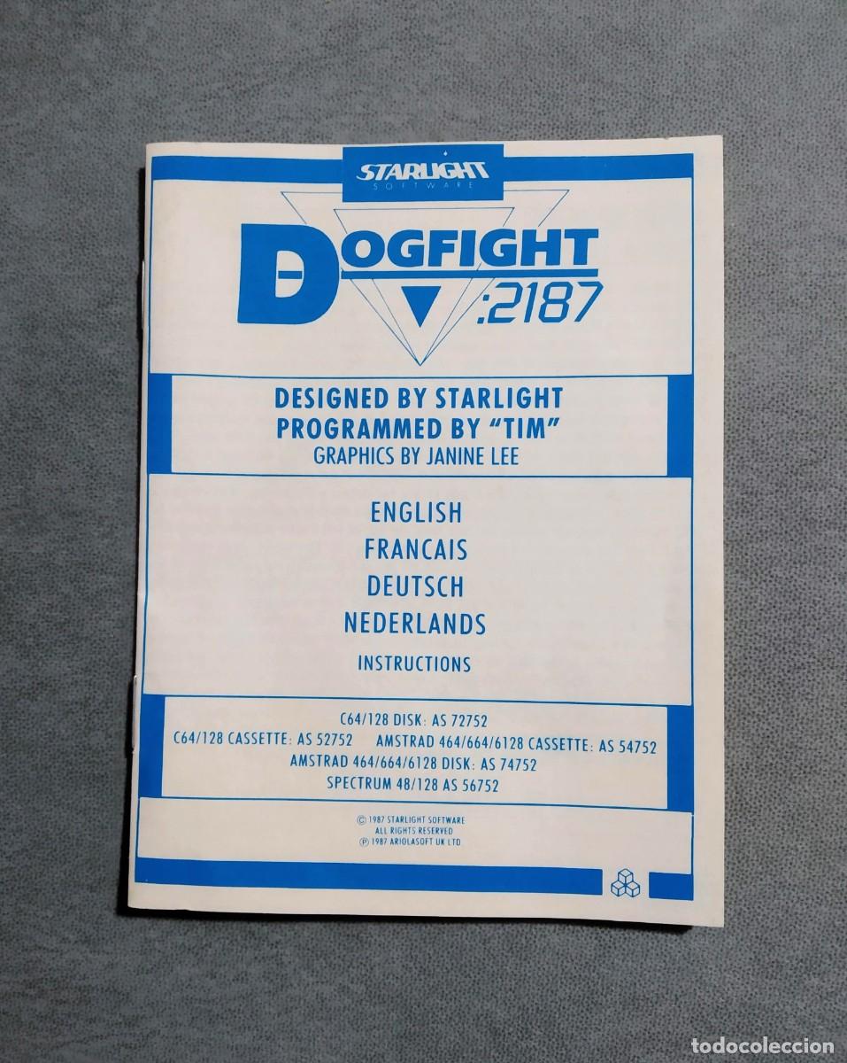 Videojuegos y consolas: DOGFIGHT 2187. STARLIGHT SOFTWARE. COMMODORE 64. C64 - Foto 7