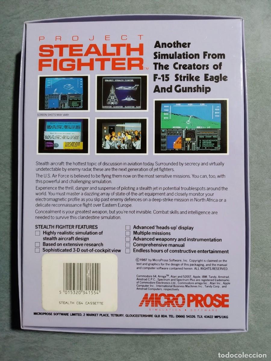Videojuegos y consolas: PROJECT: STEALTH FIGHTER. MICRO PROSE. COMMODORE 64. C64 - Foto 2