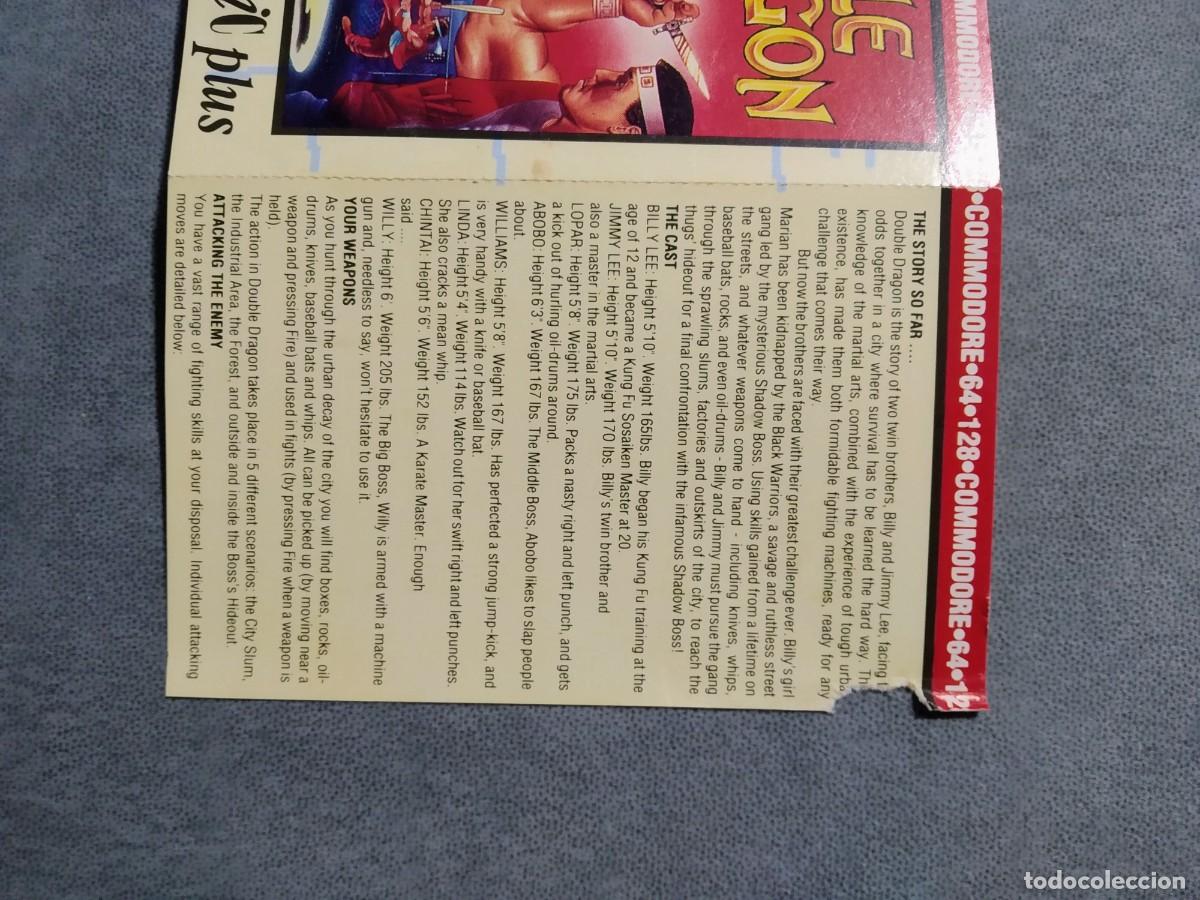 Videojuegos y consolas: DOUBLE DRAGON (MASTERTRONIC PLUS). BINARY DESIGN. COMMODORE 64. C64 - Foto 7
