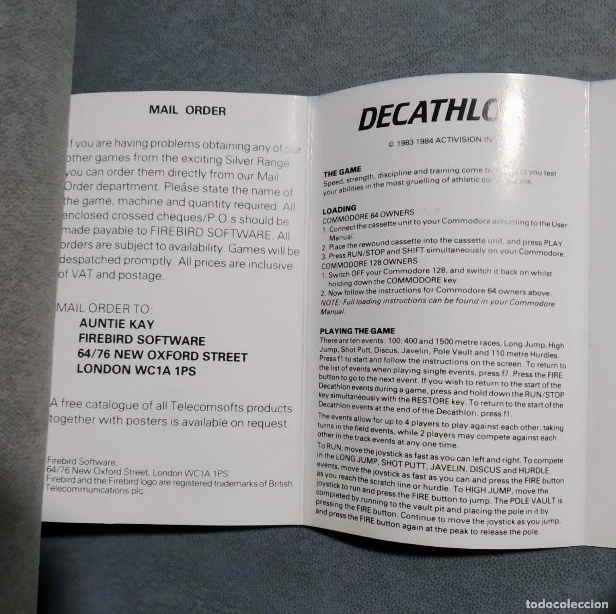 Videojuegos y consolas: DECATHLON. FIREBIRD. COMMODORE 64. C64 - Foto 4