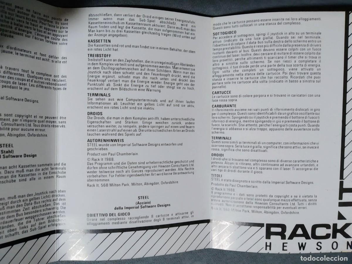 Videojuegos y consolas: STEEL. HEWSON. COMMODORE 64. C64 - Foto 8