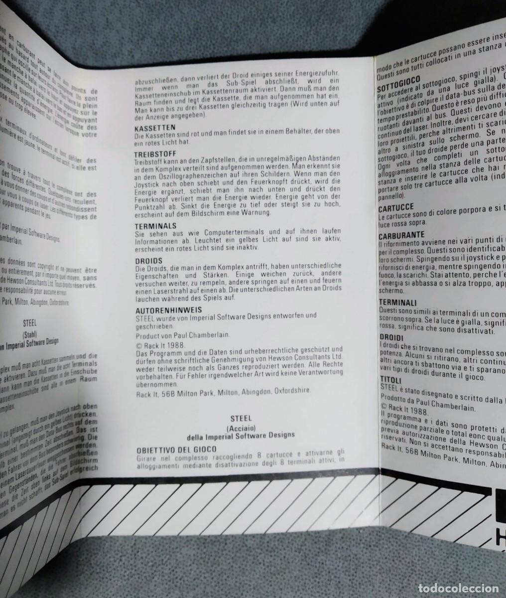 Videojuegos y consolas: STEEL. HEWSON. COMMODORE 64. C64 - Foto 10