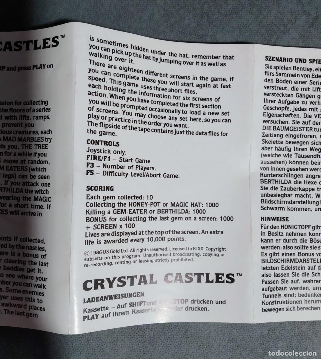 Videojuegos y consolas: CRYSTAL CASTLES (KIXX). ATARI. COMMODORE 64. C64 - Foto 6