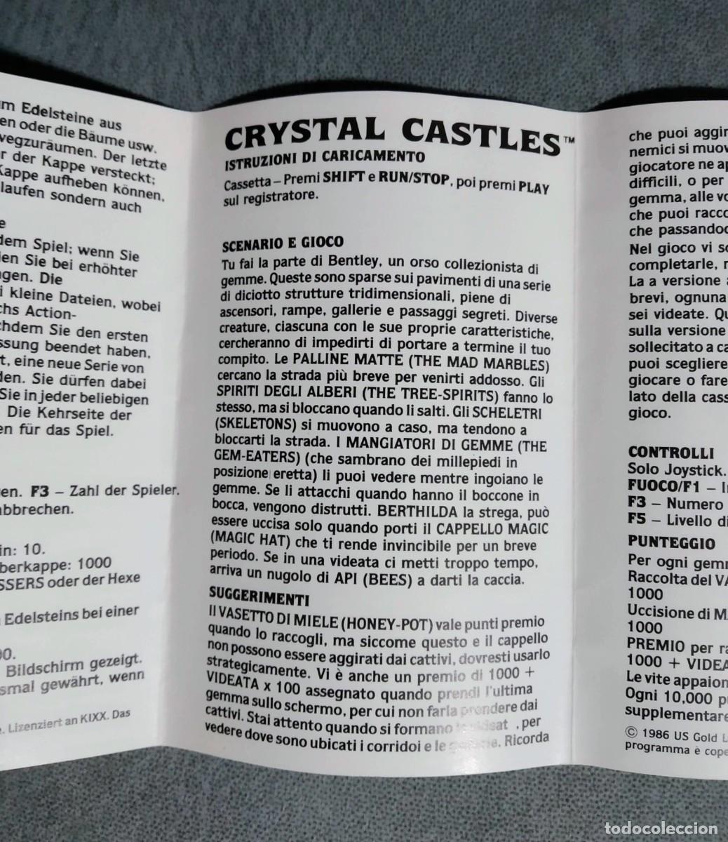 Videojuegos y consolas: CRYSTAL CASTLES (KIXX). ATARI. COMMODORE 64. C64 - Foto 10