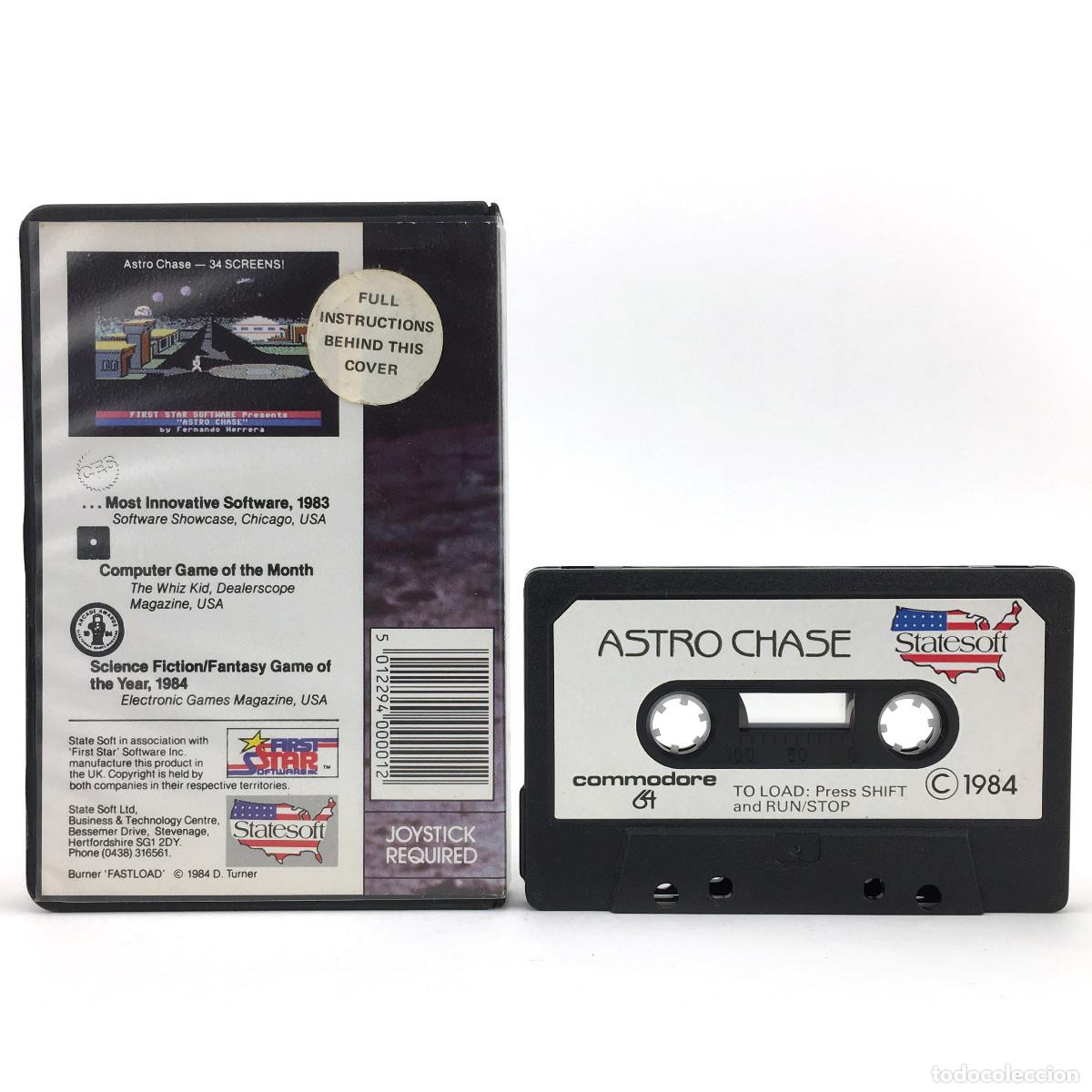 Videojuegos y consolas: ASTRO CHASE ESTUCHE MICROBYTE FIRST STAR SOFTWARE / FERNANDO HERRERA 1984 COMMODORE 64 C64 CASSETTE - Foto 2