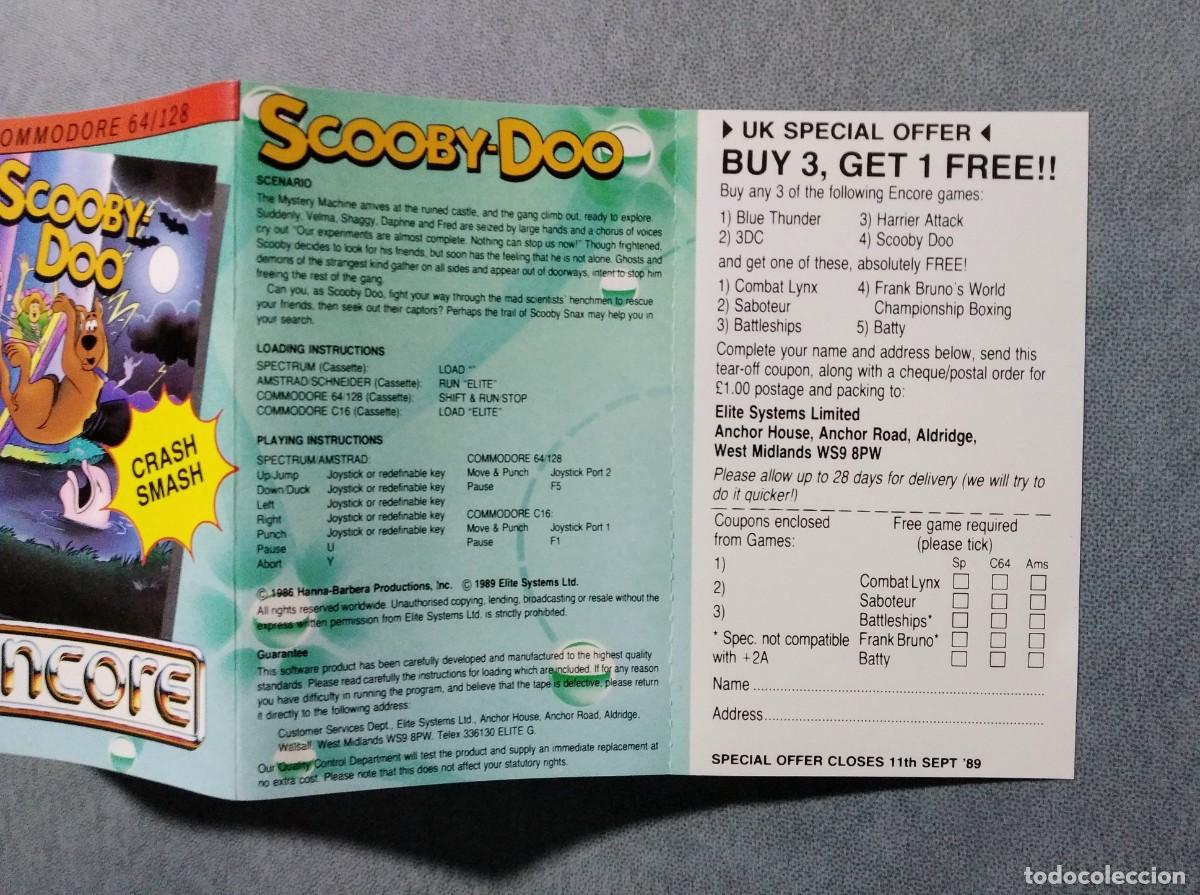 Videojuegos y consolas: SCOOBY DOO (ENCORE). ELITE. COMMODORE 64. C64 - Foto 4