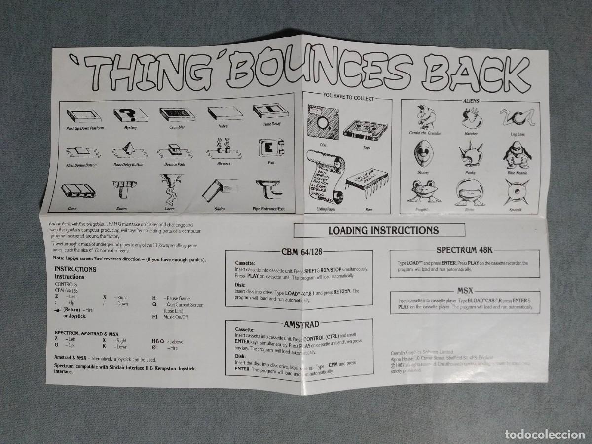Videojuegos y consolas: THING BOUNCES BACK. GREMLIN GRAPHICS. COMMODORE 64. C64 - Foto 6