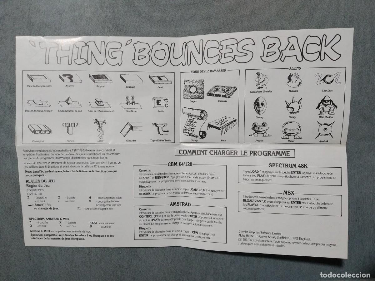 Videojuegos y consolas: THING BOUNCES BACK. GREMLIN GRAPHICS. COMMODORE 64. C64 - Foto 7