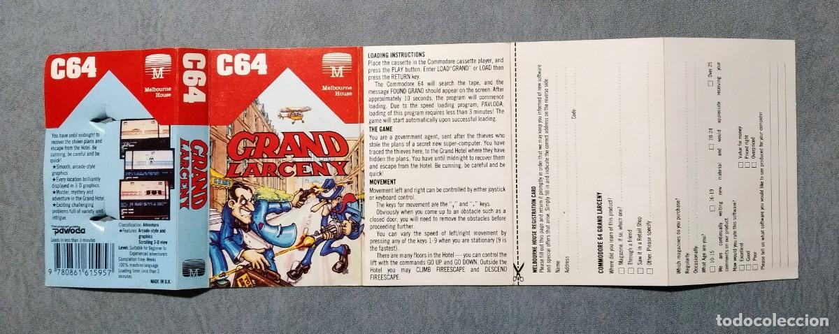 Videojuegos y consolas: GRAND LARCENY. MELBOURNE HOUSE. COMMODORE 64. C64 - Foto 4