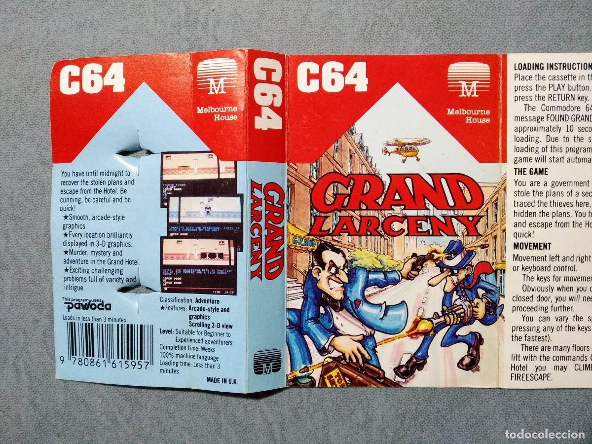 Videojuegos y consolas: GRAND LARCENY. MELBOURNE HOUSE. COMMODORE 64. C64 - Foto 6