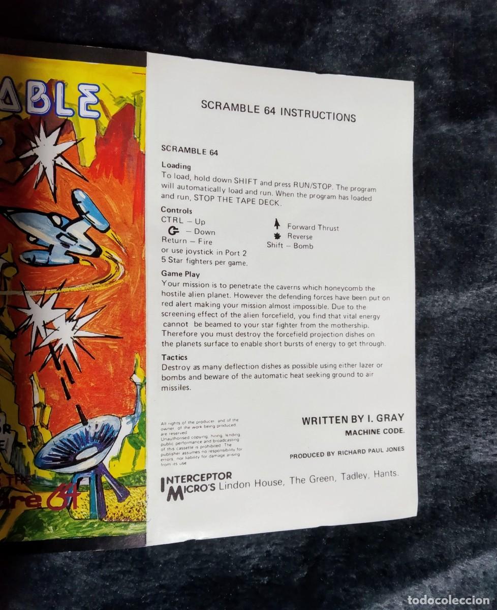 Videojuegos y consolas: SCRAMBLE 64. INTERCEPTOR SOFTWARE. COMMODORE 64. C64. - Foto 6