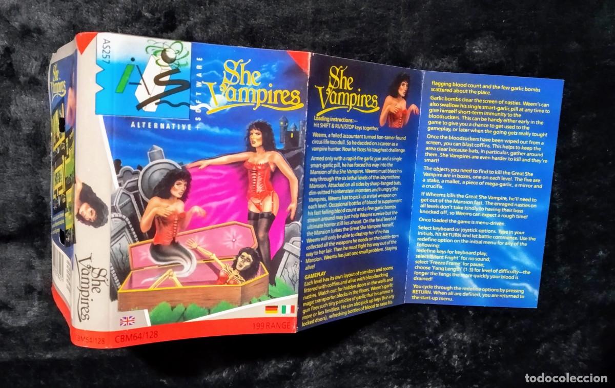 Videojuegos y consolas: SHE VAMPIRES. PIRANHA. COMMODORE 64 C64. - Foto 4