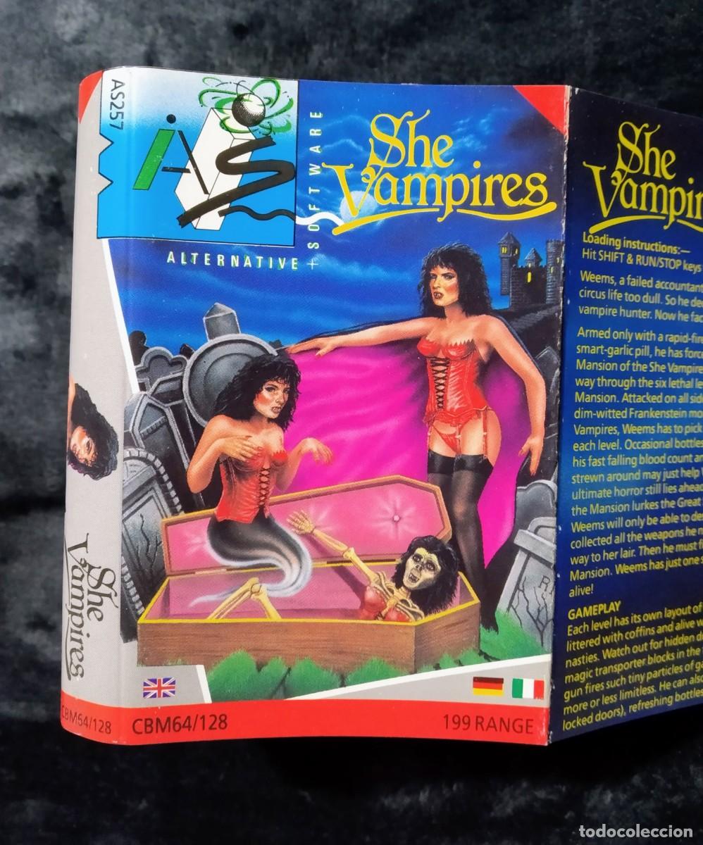 Videojuegos y consolas: SHE VAMPIRES. PIRANHA. COMMODORE 64 C64. - Foto 6