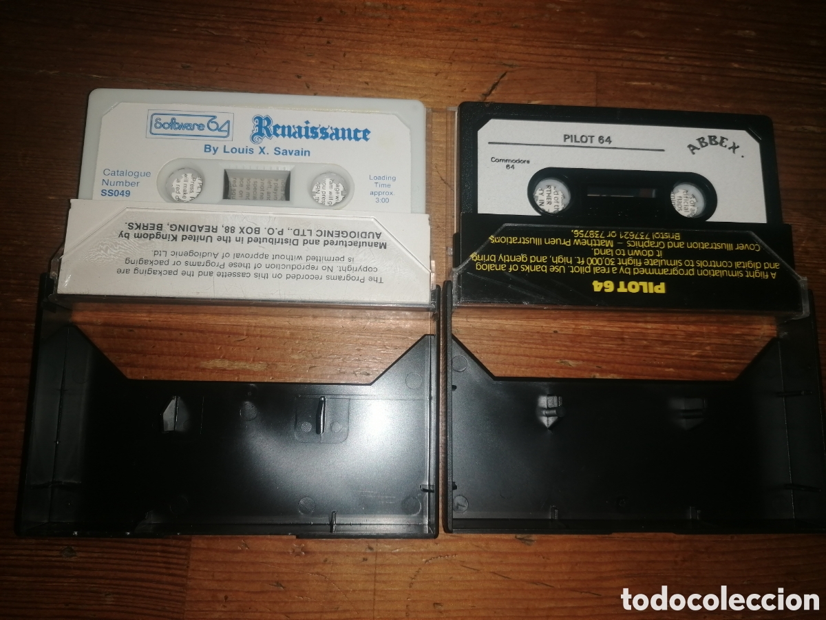 Videojuegos y consolas: 2 juegos COMMODORE 64 - PILOT 64 + RENAISSANCE - Foto 2