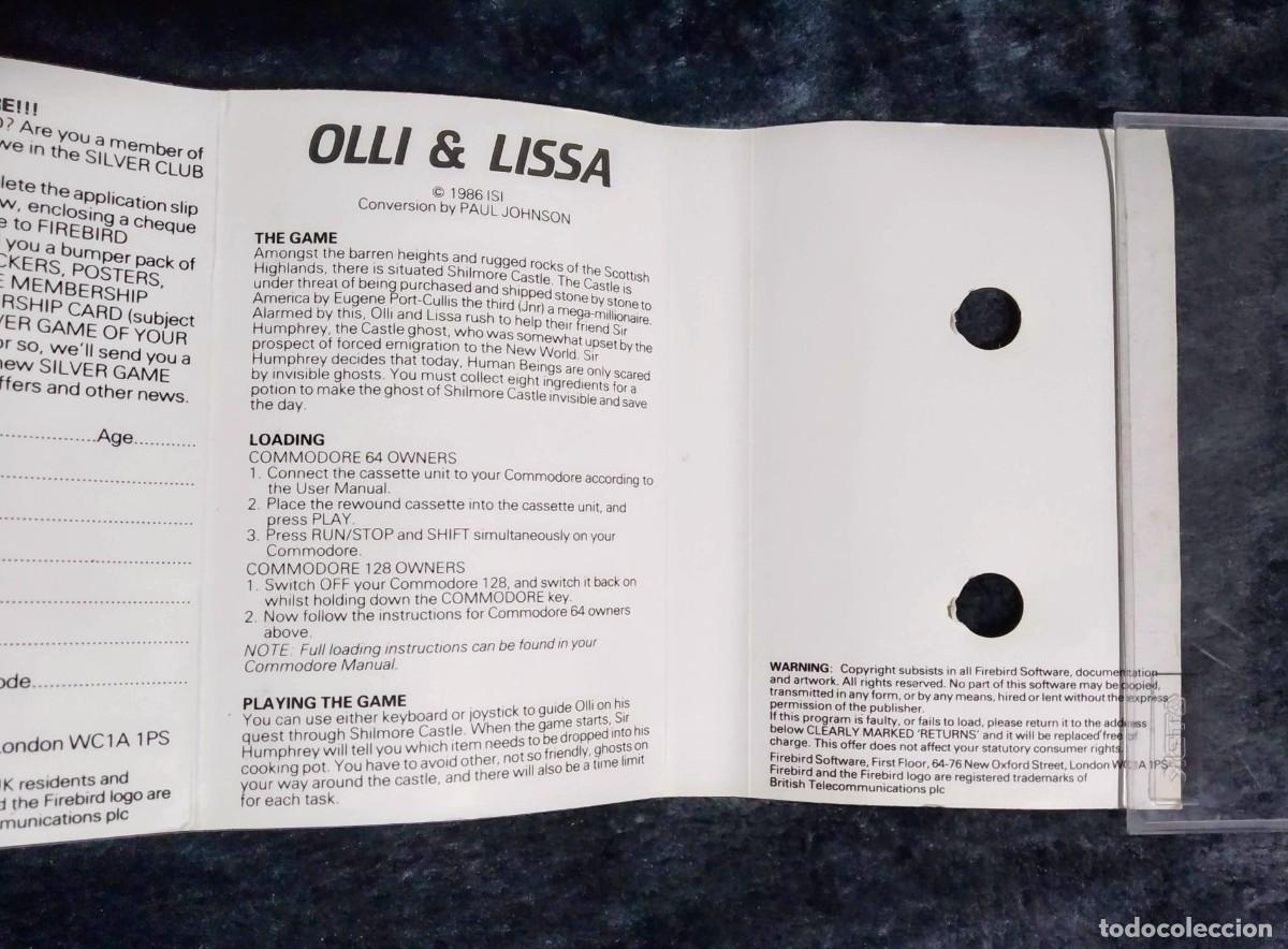 Videojuegos y consolas: OLLI & LISSA. FIREBIRD. COMMODORE 64 C64. - Foto 6