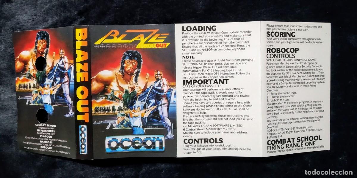 Videojuegos y consolas: BLAZE OUT. OCEAN. COMMODORE 64 C64. - Foto 4