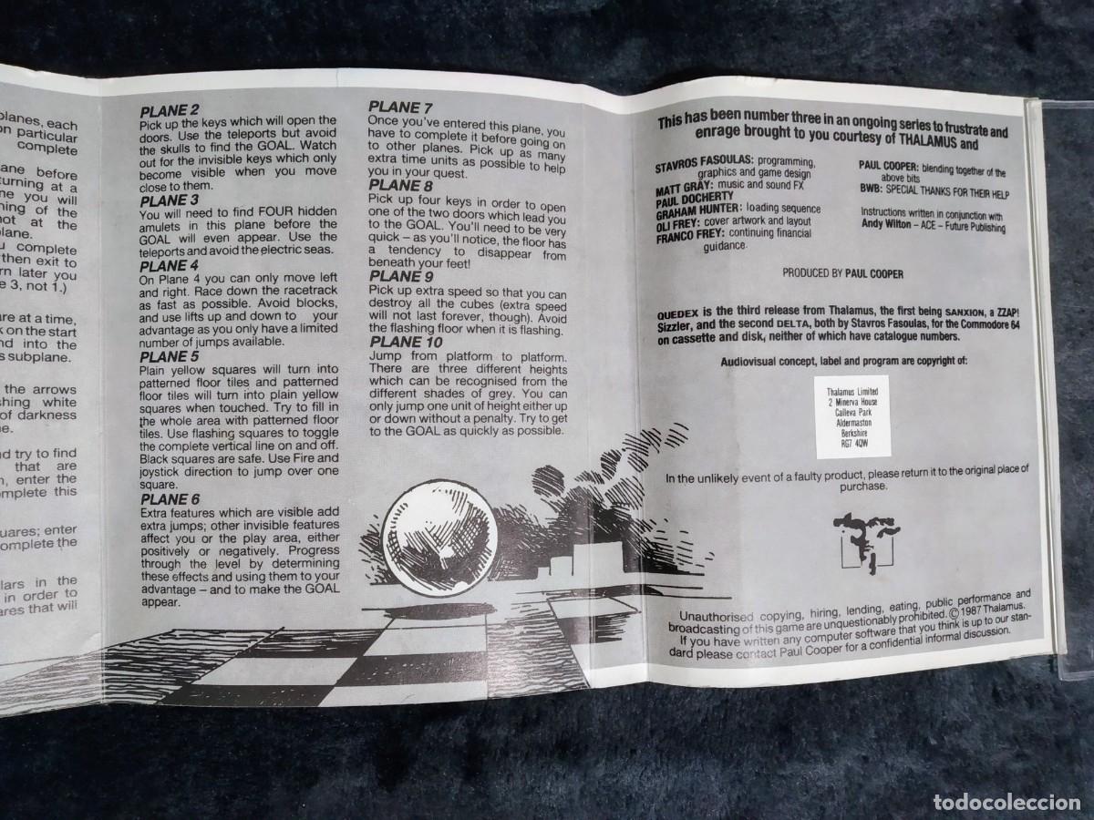 Videojuegos y consolas: QUEDEX. THALAMUS. COMMODORE 64 C64. - Foto 9