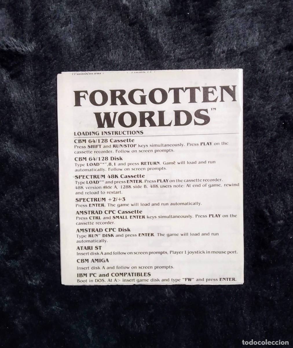 Videojuegos y consolas: FORGOTTEN WORLDS. CAPCOM. COMMODORE 64 C64. - Foto 7
