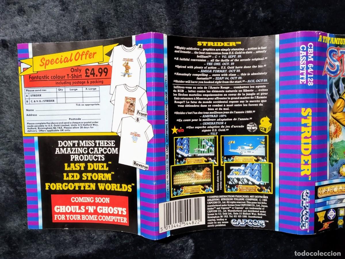 Videojuegos y consolas: STRIDER. CAPCOM. COMMODORE 64 C64. - Foto 6