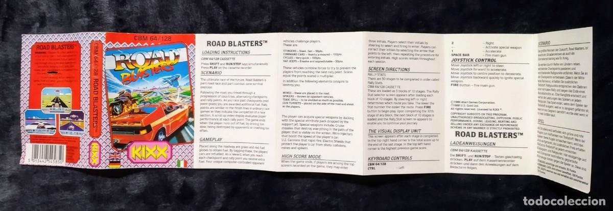 Videojuegos y consolas: ROAD BLASTERS ROADBLASTERS (KIXX). ATARI. COMMODORE 64 C64. - Foto 4