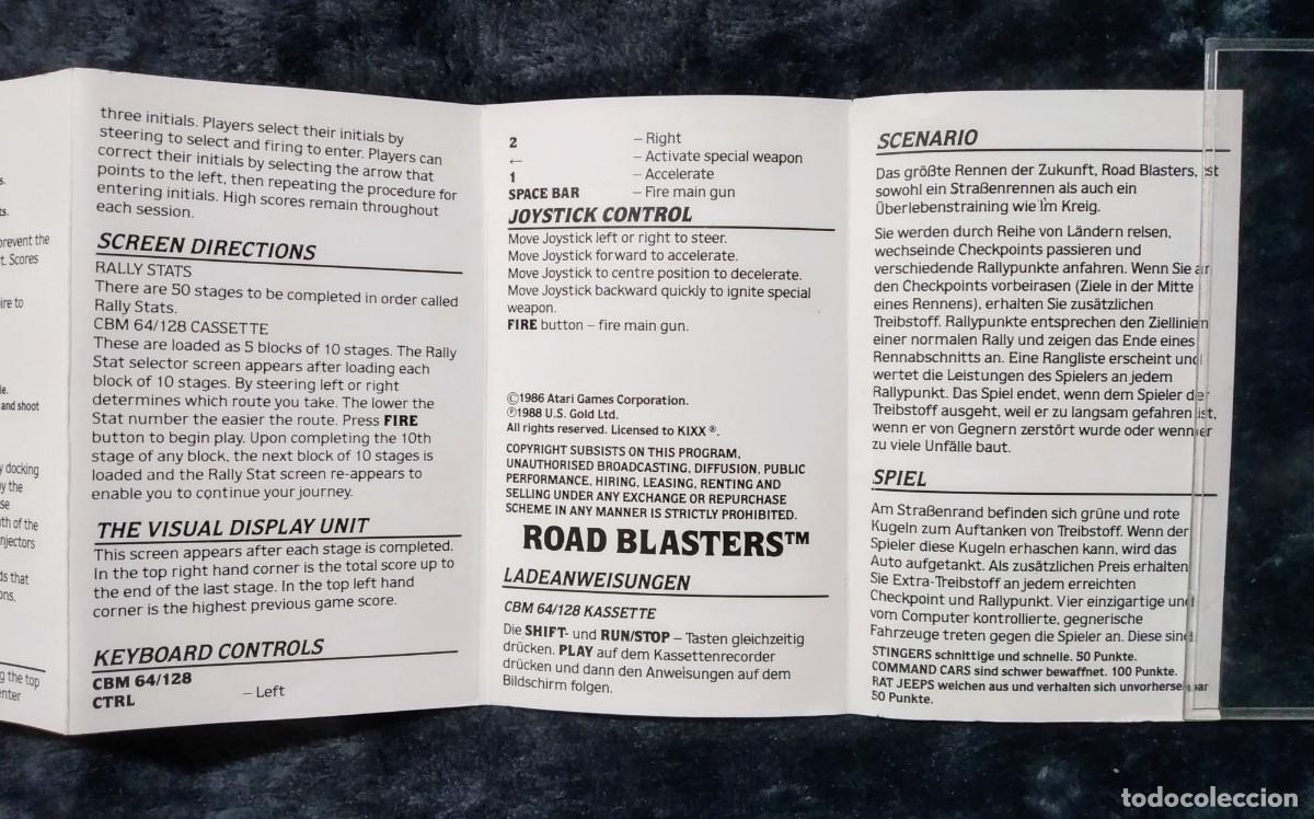 Videojuegos y consolas: ROAD BLASTERS ROADBLASTERS (KIXX). ATARI. COMMODORE 64 C64. - Foto 5