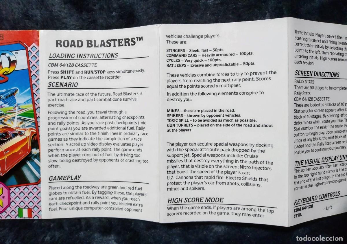 Videojuegos y consolas: ROAD BLASTERS ROADBLASTERS (KIXX). ATARI. COMMODORE 64 C64. - Foto 6