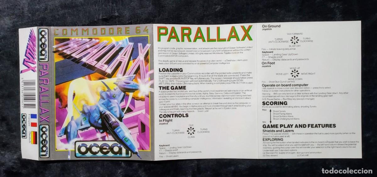 Videojuegos y consolas: PARALLAX. OCEAN. COMMODORE 64 C64. - Foto 5